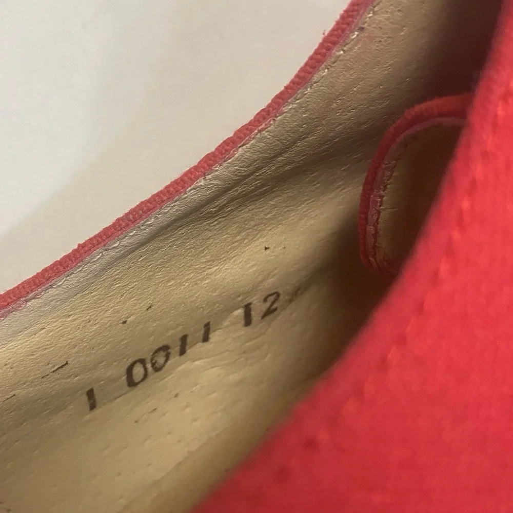 J.D. Fisk Men’s Oxford Shoes Size 12 Canvas Red Masculine Designer